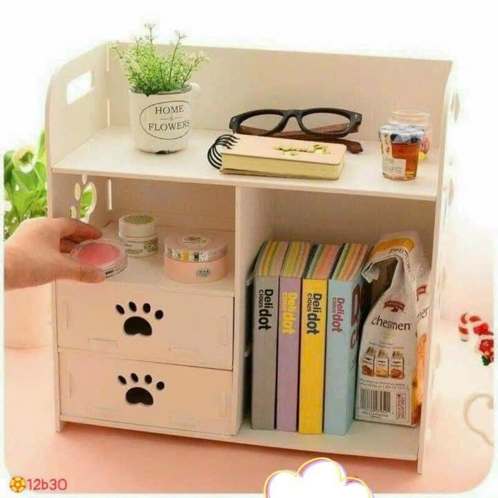 KỆ ĐỤNG MỸ PHẨM HOẠ TIẾT CHÂN CÚN ĐÁNG YÊU